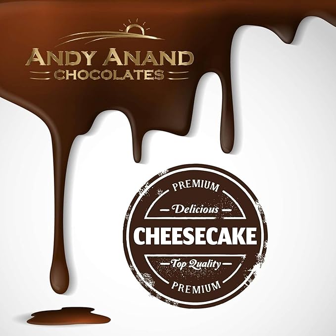 Andy Anand Luxurious 9" Turtle Cheesecake | Freshly Baked With California Cream Cheese, Chocolate Chips, Nuts & Caramel | No Preservatives, All-Natural Ingredients | Exquisitely Rich & Decadent (2 lb)