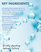 DERMAL Hyaluronic Hydrogel Melting Jelly Gel Mask 4ea - Korean Overnight Face Mask with Ceramide - Deep Moisturizing, Pore Minimizing for Glow Skin - Korean Skincare