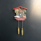 3D Germany Cuckoo Clock Refrigerator Fridge Magnet Tourist Souvenirs Handmade Resin Craft Magnetic Stickers Home Kitchen Decoration Travel Gift