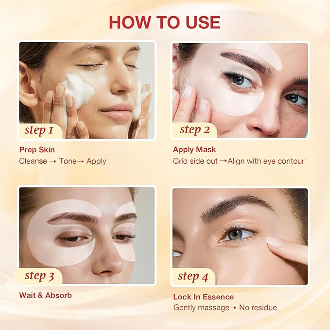 GONIM Under Eye Patches 360° Fit, Eye Mask with Collagen Peptide, PDRN, Retinol & Niacinamide, Eye Patches for Puffy Eyes and Dark Circles, Wrinkle Reduce for Women, Travel Essentials for Women 4pairs