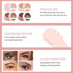 Under Eye Brightener Concealer, Long-Lasting Hydrating and Waterproof Color Corrector for Dark Circles, Full Coverage Lightweight Undereye Brightening Cream with Puff & Concealer Pen, #04 Pink