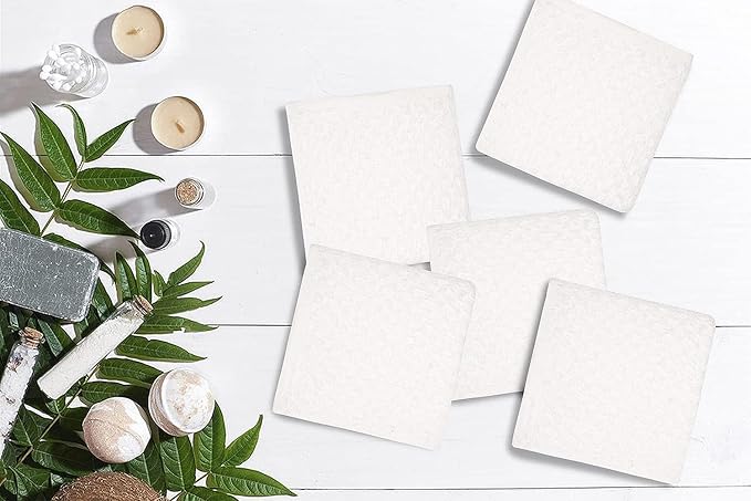 16 Pack Cotton Washcloths for Body and Face, 12x12 Inches, Pack of 16, Multipurpose and Lightweight Wash Clothes for Face. Highly Absorbent - Travel and Bath Towel (White)
