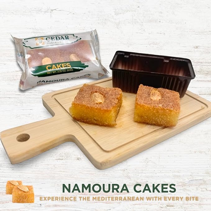 Cedar Pastries 2-Pack On-The-Go Almond Namoura Cakes (Case of 12)
