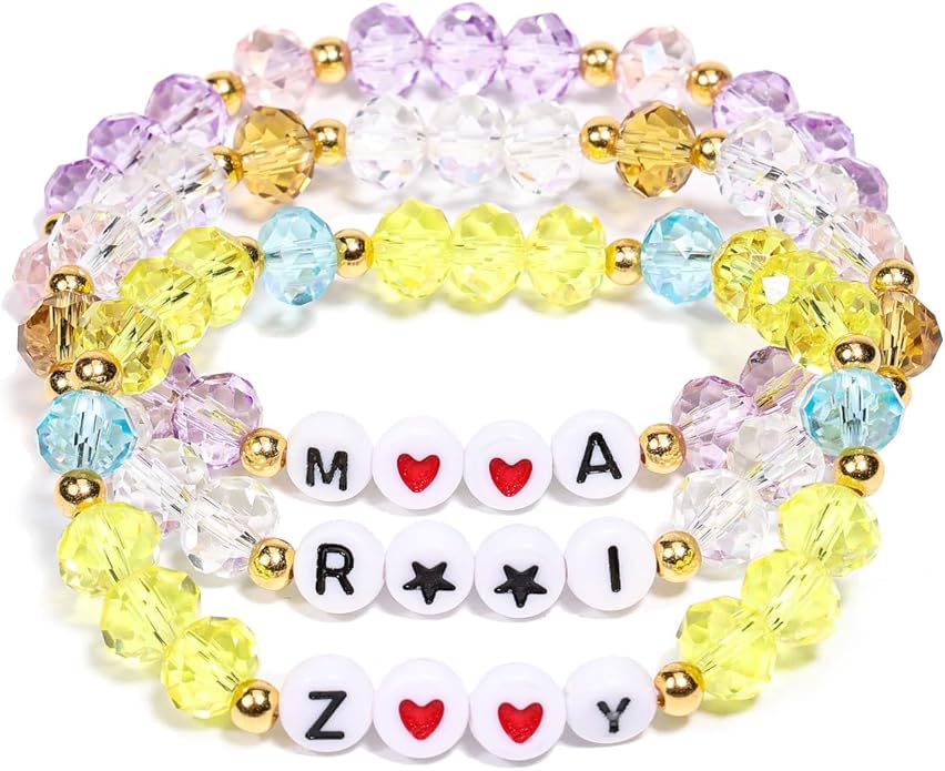AICase for Kpop Merch Cosplay Inspired Bracelets 3 Pcs Stackable Stretch Friendship Beaded Crystal Bracelets for k pop Outfit Costume Merchandise Jewelry Gifts for Fans Women Christmas Stocking_70