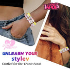 AICase for Kpop Merch Cosplay Inspired Bracelets 3 Pcs Stackable Stretch Friendship Beaded Crystal Bracelets for k pop Outfit Costume Merchandise Jewelry Gifts for Fans Women Christmas Stocking_70