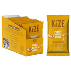 KiZE Energy Bars - Peanut Butter Honey - Gluten Free, Dairy Free, Non-GMO, and High Protein Meal Replacement Energy Bars, Clean and Simple Food Ingredients - Peanut Butter Honey, 7g High Protein Snacks, (10 Count)