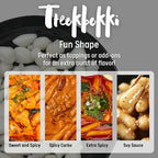 Korean Rice Cake, Tteokbokki, Fun-Shaped & Chewy, 1 Pack (2 Individual Package) Vegan, Non-GMO, Gluten-Free, Easy to Cook, 14.10oz per Pack (1 Pack)