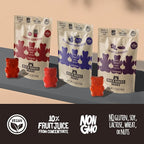 Buck Naked Bears - Variety Pack - Blackberry Aronia Berry, Cherry Kombucha, and Grape Elderberry - Plant-Based Gummies Good Snack Choice - Non-GMO - Clean Label Gummy Candy - Vegan 3.5oz 3-Pack