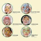 Epielle Animal Character Sheet Masks 6 Pack, Moisturizing & Hydrating Face Mask with Hyaluronic Acid & Fruit Extract, Korean Skin Care, Girls Spa Party Favors, Sleepover, Self Care Gifts for Women