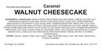 Andy Anand Caramel Walnut Cheesecake 9" Freshly Baked Desserts, No Preservatives Cheesecake, Amazing Taste Made with Real California Cream Cheese (2 lbs)