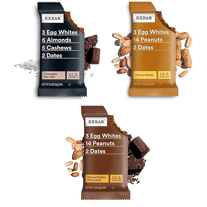 RXBAR Protein Bars, Protein Snack, Snack Bars, Variety Pack, 18.3oz Box (10 Bars)