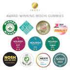 ISSEI Peach Mochi Gummies | Dye-Free Candy | Gluten-Free | Real Sugar, No Artificial Flavors or Colors | Award-Winning Japanese Candy | 4 Oz 1-Pack