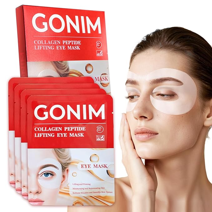 GONIM Under Eye Patches 360° Fit, Eye Mask with Collagen Peptide, PDRN, Retinol & Niacinamide, Eye Patches for Puffy Eyes and Dark Circles, Wrinkle Reduce for Women, Travel Essentials for Women 4pairs