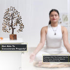 FASHIONZAADI Tigers Eye Crystal Tree, Crystal Money Tree of Life, Feng Shui Decor for Office and Home, Spiritual Gifts for Women, Reiki Gifts