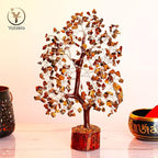 YATSKIA Tiger Eye Crystal Tree - Tree of Life - Tiger Eye Stone - Reiki Gifts - Gemstone Tree - Spiritual Decor - Crystal Decor - Chakra Decor - Metaphysical Gifts - Chakra Stones - Home Office Decor