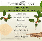Herbal Roots Mood Duo, Organic St. John's Wort and Ashwagandha Supplement, Natural Mood Support, Non-GMO