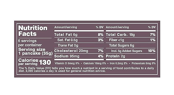 bakerly French Pancakes To Go! Non GMO, Free from Artificial Flavors & Colors, Pack of 4, 6-Count (24 Total Pancakes)