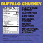 Daal By Keen Crunchy Mung Bean Snacks – Buffalo Chutney – Plant-Based Protein, High Fiber, Gluten-Free, Nut-Free – Mix into Salads or Enjoy as an On-the-Go Snack – 1 Resealable Pack, 4.76 oz