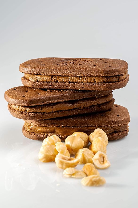 Olyra Organic Breakfast Biscuit Sandwiches | Hazelnut Cocoa | Kids Healthy Snacks, Low-Sugar, High Fiber | 4 Count (Pack of 1)