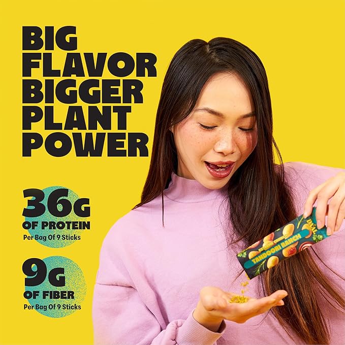 Daal By Keen Crunchy Mung Bean Snacks – Tandoori Ranch – Plant-Based Protein, High Fiber, Gluten-Free, Nut-Free – Mix into Salads or Enjoy as an On-the-Go Snack – 1 Resealable Pack, 4.76 oz