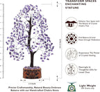 FASHIONZAADI Amethyst Crystal Tree - Chakra Crystals - Money Gem Tree - Purple Home Decor - Feng Shui Crystal - Chakra Crystals - Prosperity Stone - Gifts for Women