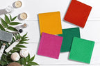 16 Pack Cotton Washcloths for Body and Face, 12x12 Inches, Multipurpose and Lightweight Wash Clothes for Face. Highly Absorbent - Travel and Bath Towel (Multi-Color)
