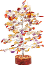 FASHIONZAADI 7 Chakra Tree of Life - Crystal Tree for Positive Energy, Feng Shui Home Decor, Wire Bonsai, Crystal Decor - Spiritual Gift, Meditation