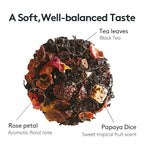 OSULLOC Peach Papaya Black Tea | Sweet Fruit Tea | 20 Pyramid Tea Bags, 1.76oz