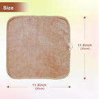 Makeup Remover Cloth 12 x 12 Inch, Reusable Makeup Remover Towels for Washing Face, 6 Pack Washable Microfiber Face Cloth Fast Drying Washcloth, Brown