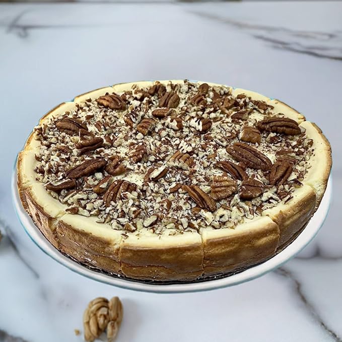 Andy Anand Caramel Walnut Cheesecake 9" Freshly Baked Desserts, No Preservatives Cheesecake, Amazing Taste Made with Real California Cream Cheese (2 lbs)