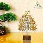 FASHIONZAADI Yellow Aventurine Healing Crystal Bonsai Tree, Desk Decor for Room & Office Decor, Spiritual Gift - Crystals for Home, Room Decor - Cute House Warming Gifts for Women, Mom Birthday