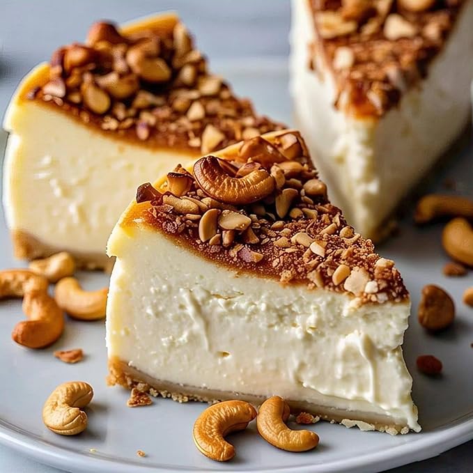Andy Anand Caramel Cashew Cheesecake 9" | Freshly Baked, All-Natural | Made with Real California Cream Cheese, No Chemicals or Preservatives | Amazingly Delicious & Decadent (2 lbs)