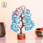 YATSKIA Turquoise and Amethyst Crystal Tree of Life - Gemstones and Crystals - Crystal Decor - Good Luck Gifts