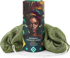 African Net Sponge Authentic - Afro Scrub Exfoliating Net Sponge with Knots - African Bath Sponges for Body Scrubber Exfoliator - Back Scrubber for Shower Bathing Accessories