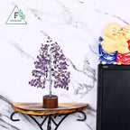 FASHIONZAADI Amethyst Crystals Tree of Life - Stones and Crystals - Bonsai Tree - Good Luck Gifts for Women - Meditation Accessories - Chakra Stones Decor