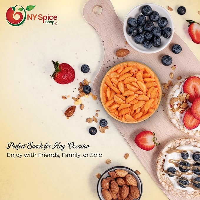 NY Spice Shop Chili Bits Rice Crackers - 1 Pound Spicy Crunchy & Mild Asian Crackers Healthy Snacks - Perfect for Salad Toppings and On The Go Snacking