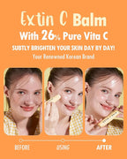 KAHI Extin C Balm - Vitamin C Infused Moisturizer Stick | Starter & Finishing Balm for Skin Brightening & Fine Lines (0.32 oz)