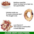 USDA Organic California Grown Pure Jujube Product | JUJUME Crisps | Sweet Jujube Chips | ZERO Added Sugar or Preservatives | All-Natural Healthy Snack | 4-pack 6 oz bags