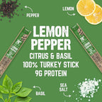 Righteous Felon Meat Sticks | 100% Turkey Sticks | Gluten Free & Keto Meat Sticks | Low Sugar & High Protein Turkey Sticks | Healthy Snack for Adults | Jerky Gifts for Men | Lemon Pepper, 24 Pack