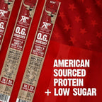 Righteous Felon Meat Sticks | 100% Beef Sticks | Gluten Free & Keto Meat Sticks | Low Sugar & High Protein Beef Sticks | Healthy Snack for Adults | Jerky Gifts for Men | OG Hickory, 24 Pack