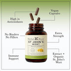 Herbal Roots Mood Duo, Organic St. John's Wort and Ashwagandha Supplement, Natural Mood Support, Non-GMO