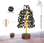 FASHIONZAADI Black Tourmaline Gemstone Tree - Feng Shui Money Bonsai Tree for Home Decor - Black Tourmaline Crystal Spiritual Gift - Good Energy Chakra Stone 10 Inch - Good Luck Stones and Crystals
