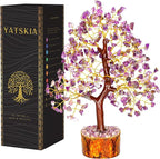 Amethyst Crystal Tree - Bonsai Trees, Balancing Tree, Crystal Gifts for Women, Crystal Tree for Positive Energy, Crytals and Gemstones, Good Luck Home Decor Tree of Life Seven Chakra Healing Stones