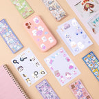 60 Sheets Korean Stickers Kpop Deco Stickers for Photocard Self Adhesive Colorful Stickers Cute Korean Stickers with Rabbit Bear Flower Cake for DIY Arts Craft Cards Scrapbooking Valentine Gift