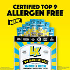 Lorissa's Kitchen Beef Jerky Mini Sticks, Premium Grass Fed & Finished, Original Smoke Show Flavor - 4g Protein, On the Go Snacks, Free from Top 9 Allergens, Non-GMO, Gluten-Free, 0.5 Oz (24 Count)