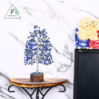 FASHIONZAADI Lapis Lazuli Tree - Crystal Chakra Tree of Life - Gemstone Feng Shui Decor - Chakra Home Decor - Crystal Gifts for Women, Spiritual Gift
