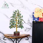 FASHIONZAADI Green Aventurine Crystal Tree, Crystals and Stones, Gem Tree, Healing Gemstones and Crystals Home Decor, Meditation Decor, Spiritual Gifts for Women, Good Luck Gift