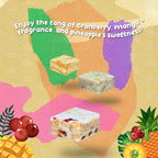 Mayde Shu Shin Bou Snowflake Cake, Taiwanese Snacks, Pineapple, Mango & Cranberry Assortment, 18 count, 1 pack