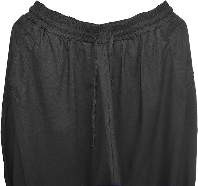 AITFINEISM Men's Drawstring Aladdin Hippie Harem Pants Loose Drop Crotch Trousers
