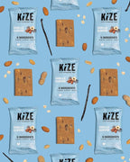 KiZE Energy Bars - Gluten Free, Dairy Free, Non-GMO, and High Protein Meal Replacement Energy Bars, Meal Bar, Clean and Simple Food Ingredients - Vanilla Almond, 9g High Protein Snacks, (10 Count)